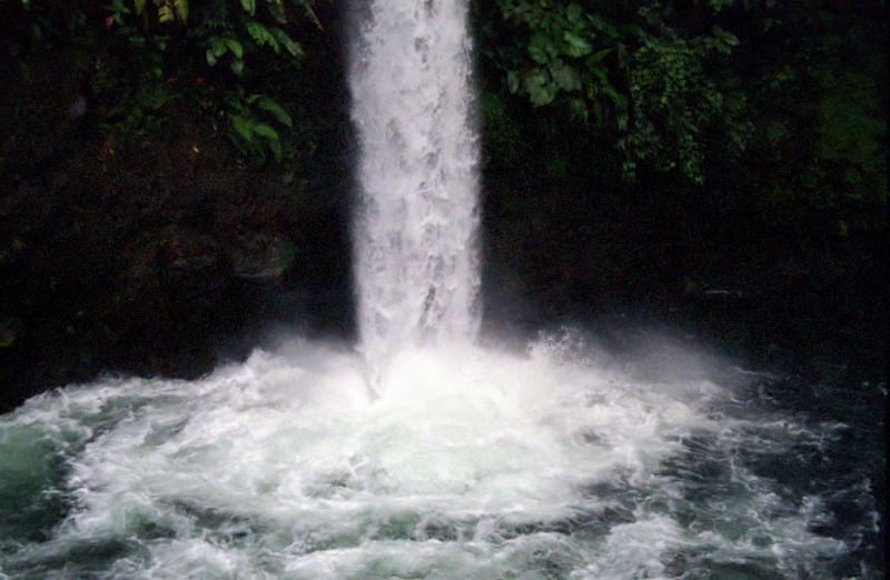 a waterfall in Costa Rica